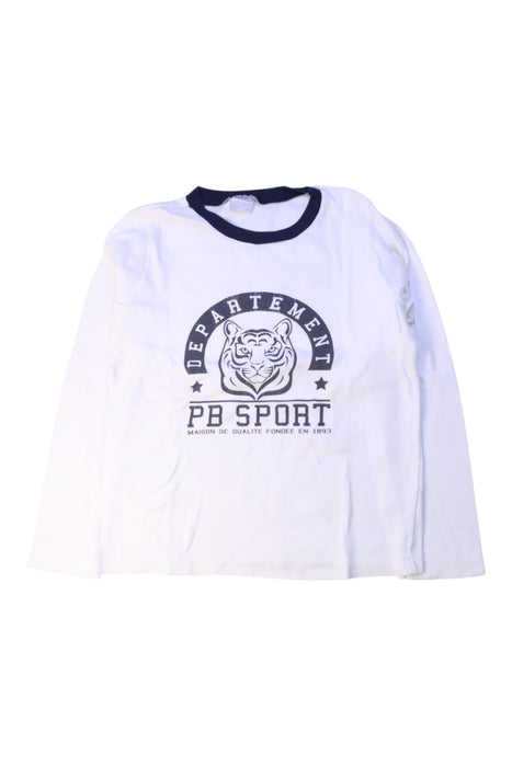 A White Long Sleeve T Shirts from Petit Bateau in size 8Y for boy. (Front View)