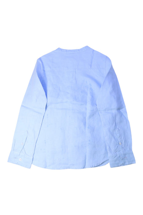 A Blue Long Sleeve Shirts from Jacadi in size 8Y for boy. (Back View)