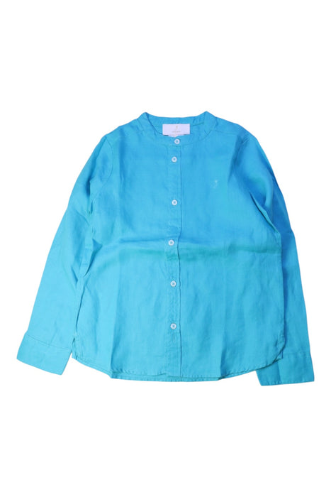 A Blue Long Sleeve Shirts from Jacadi in size 8Y for boy. (Front View)