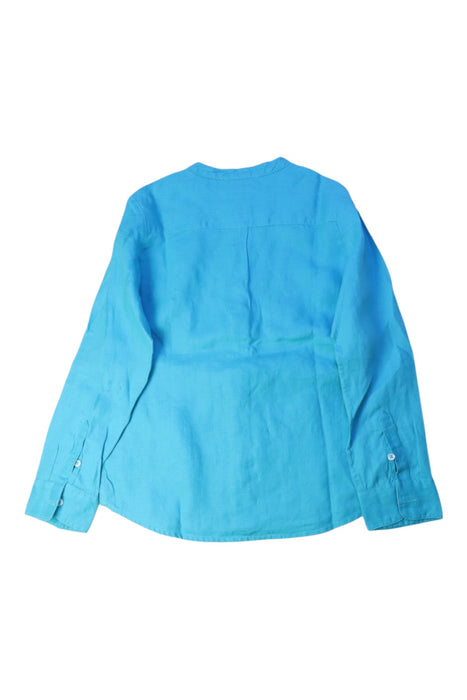 A Blue Long Sleeve Shirts from Jacadi in size 8Y for boy. (Back View)