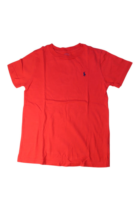 A Red Short Sleeve T Shirts from Polo Ralph Lauren in size 6T for boy. (Front View)