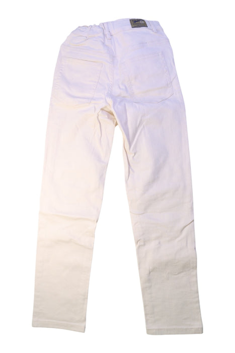 A White Casual Pants from Petit Bateau in size 10Y for boy. (Back View)