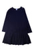 A Navy Long Sleeve Dresses from Jacadi in size 12Y for girl. (Front View)