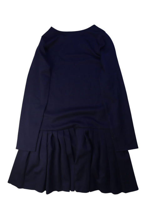 A Navy Long Sleeve Dresses from Jacadi in size 12Y for girl. (Back View)
