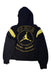A Navy Hooded Sweatshirts from Air Jordan in size 10Y for boy. (Back View)