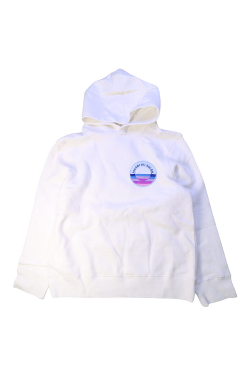 A White Hooded Sweatshirts from Jacadi in size 12Y for boy. (Front View)