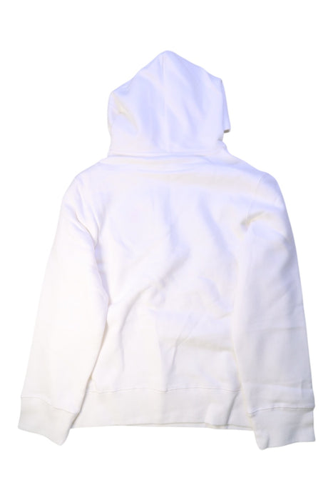 A White Hooded Sweatshirts from Jacadi in size 12Y for boy. (Back View)