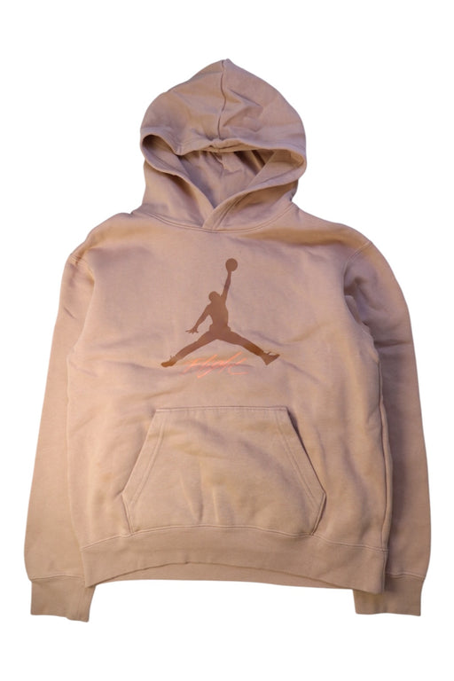 A Beige Hooded Sweatshirts from Air Jordan in size 14Y for boy. (Front View)
