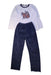 A White Pyjama Sets from Petit Bateau in size 12Y for boy. (Front View)