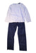 A White Pyjama Sets from Petit Bateau in size 12Y for boy. (Back View)