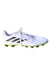 A White Cleats/Soccer Shoes from Adidas in size 12Y for boy. (Front View)