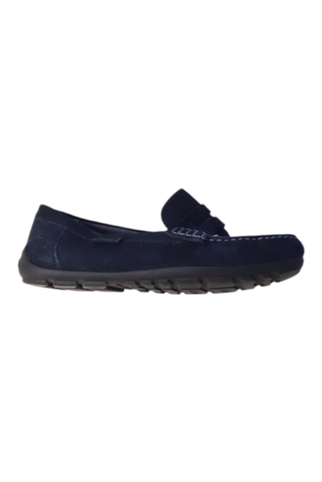 A Navy Loafers & Moccasins from Geox in size 12Y for boy. (Front View)