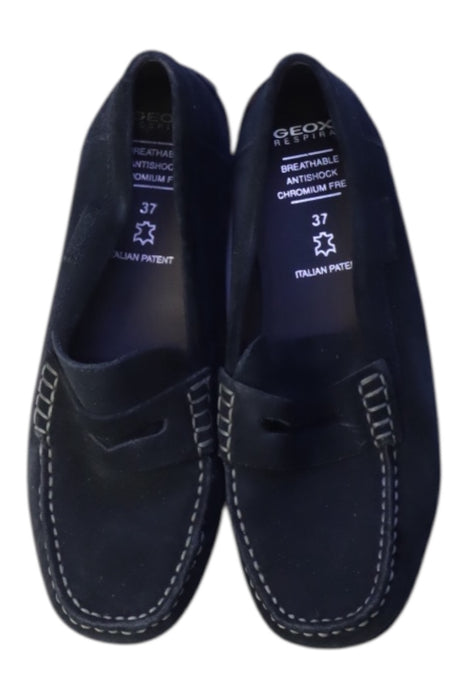 A Navy Loafers & Moccasins from Geox in size 12Y for boy. (Back View)