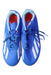 A Blue Cleats/Soccer Shoes from Adidas in size 12Y for boy. (Back View)
