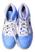 A Blue Sneakers from Air Jordan in size 11Y for boy. (Back View)