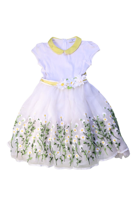 A White Short Sleeve Dresses from Monnalisa in size 8Y for girl. (Front View)