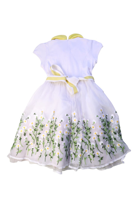 A White Short Sleeve Dresses from Monnalisa in size 8Y for girl. (Back View)