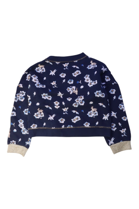 A Blue Crewneck Sweatshirts from Petit Bateau in size 3T for girl. (Back View)