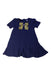 A Blue Short Sleeve Dresses from Kingkow in size 4T for girl. (Front View)