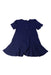 A Blue Short Sleeve Dresses from Kingkow in size 4T for girl. (Back View)