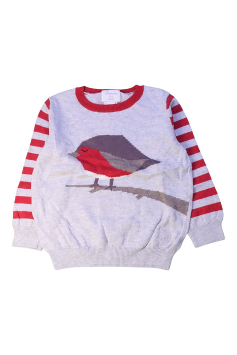 A Grey Knit Sweaters from Bonnie Baby in size 4T for girl. (Front View)