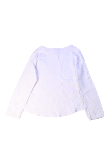 A White Long Sleeve Tops from Petit Bateau in size 4T for girl. (Back View)