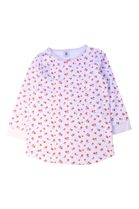 A Red Long Sleeve Tops from Petit Bateau in size 4T for girl. (Front View)
