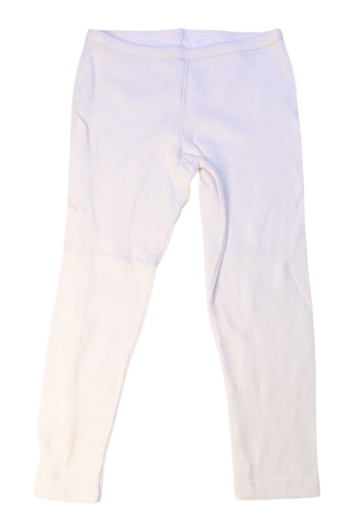 A White Leggings from Petit Bateau in size 4T for girl. (Front View)