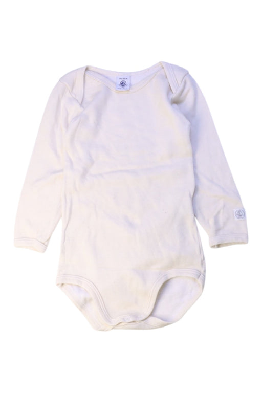 A Ivory Long Sleeve Bodysuits from Petit Bateau in size 3T for boy. (Front View)