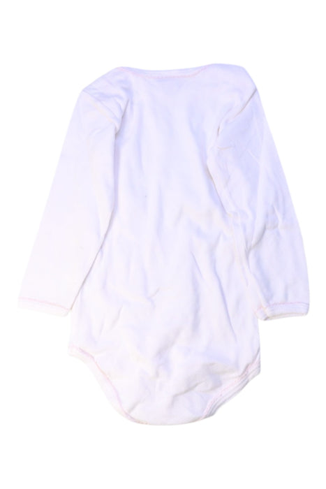 A White Long Sleeve Bodysuits from Petit Bateau in size 3T for girl. (Back View)