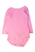 A Pink Long Sleeve Bodysuits from Petit Bateau in size 3T for girl. (Front View)