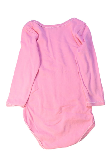 A Pink Long Sleeve Bodysuits from Petit Bateau in size 3T for girl. (Back View)