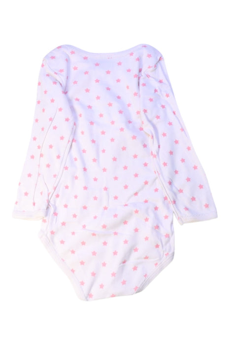 A White Long Sleeve Bodysuits from Petit Bateau in size 3T for girl. (Back View)