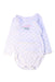 A White Long Sleeve Bodysuits from Petit Bateau in size 3T for girl. (Front View)