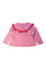 A Pink Long Sleeve Tops from Petit Bateau in size 3T for girl. (Back View)