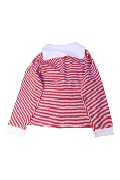 A Red Long Sleeve Shirts from Petit Bateau in size 3T for girl. (Back View)