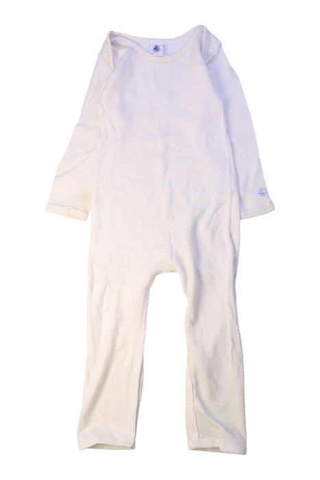 A White Long Sleeve Jumpsuits from Petit Bateau in size 3T for boy. (Front View)