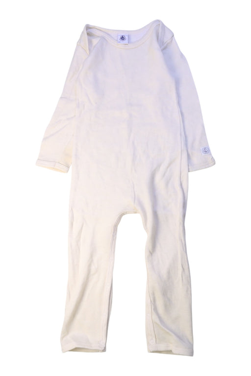 A White Long Sleeve Jumpsuits from Petit Bateau in size 3T for boy. (Front View)