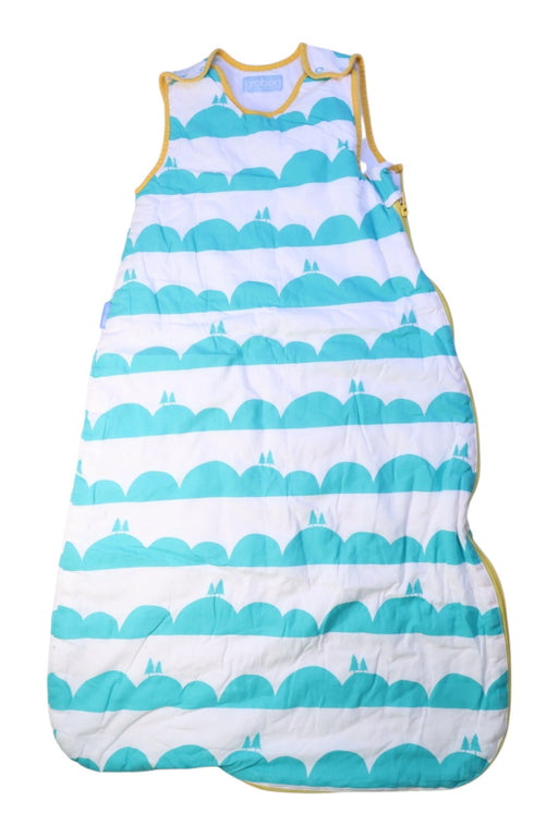 A Blue Sleepsacs from The Gro Company in size 6-12M for neutral. (Front View)