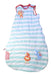 A Blue Sleepsacs from The Gro Company in size 6-12M for neutral. (Front View)