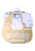 A White Sleepsacs from The Gro Company in size 0-3M for boy. (Front View)