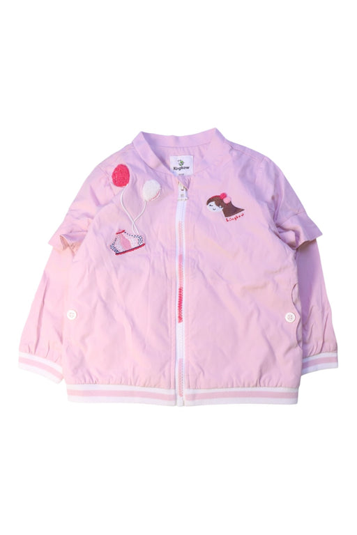 A Pink Lightweight Jackets from Kingkow in size 18-24M for girl. (Front View)