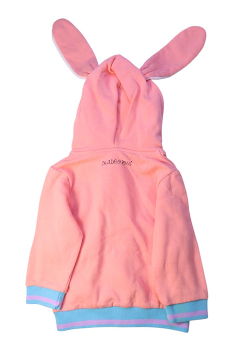 A Pink Hooded Sweatshirts from Blade & Rose in size 2T for girl. (Back View)