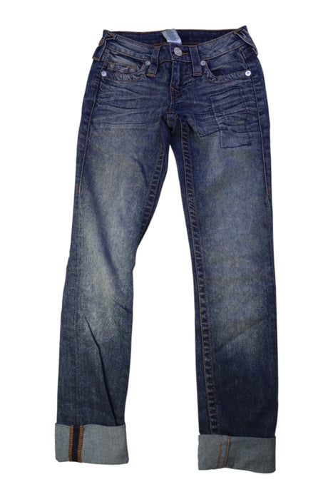 A Blue Jeans from True Religion in size 14Y for neutral. (Front View)