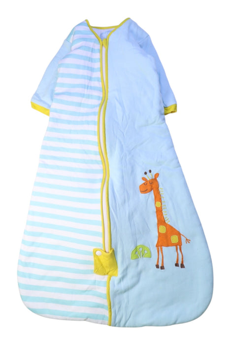 A Blue Sleepsacs from The Gro Company in size 6-12M for neutral. (Front View)