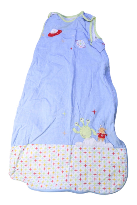 A Blue Sleepsacs from The Gro Company in size 0-3M for girl. (Front View)