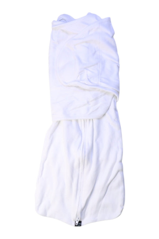 A White Swaddles from Mum2Mum in size 0-3M for neutral. (Front View)