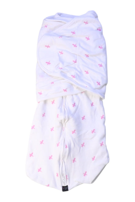 A White Swaddles from Mum2Mum in size 0-3M for neutral. (Front View)