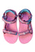 A Pink Sandals from Teva in size 3T for girl. (Back View)