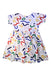 A Multicolour Short Sleeve Dresses from Petit Bateau in size 12Y for girl. (Front View)